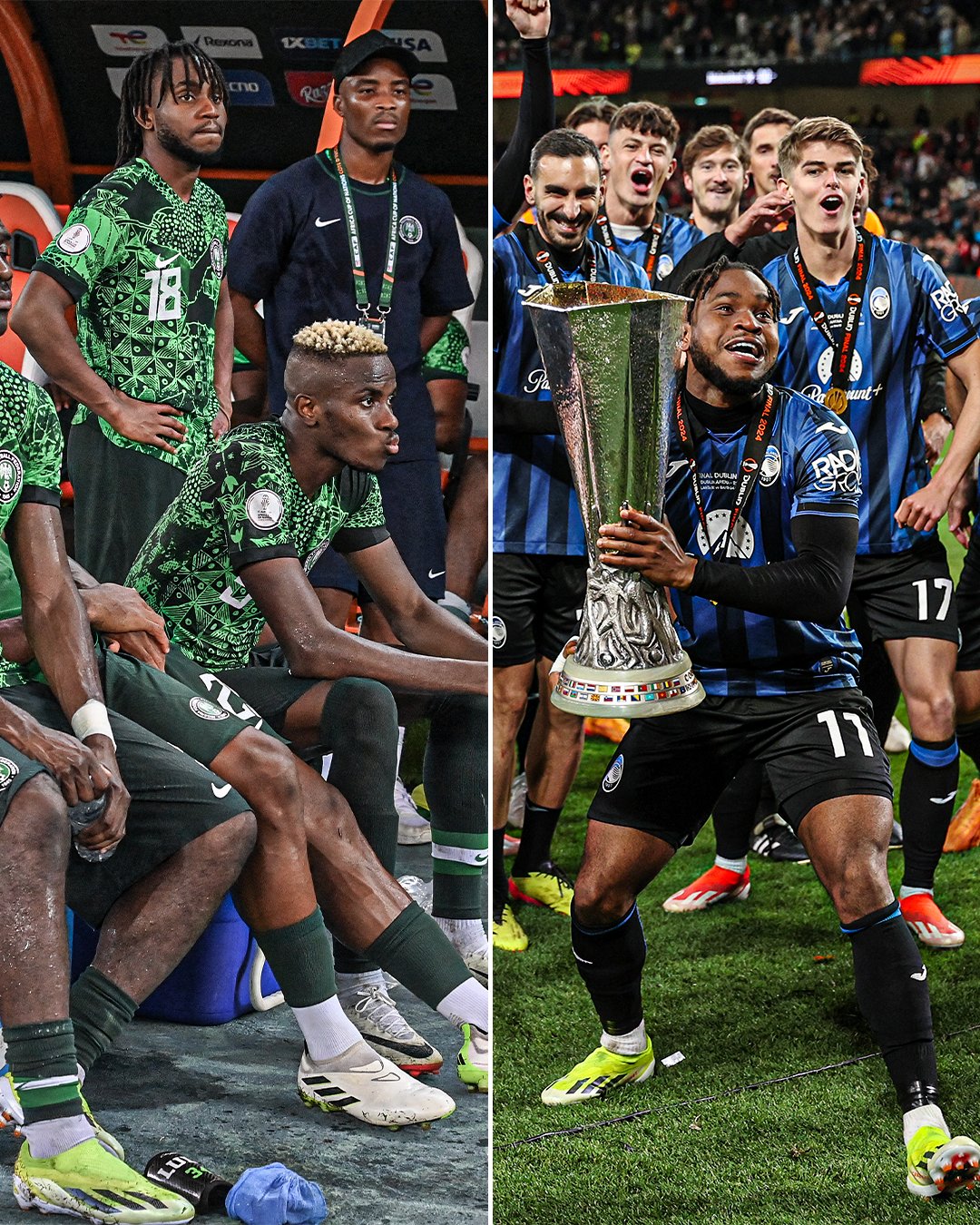 Lookman Scores A Hattrick Against Leverkusen To Help Atalanta Win First Major Europe Title Super Eagles forward, Ademola Lookman w