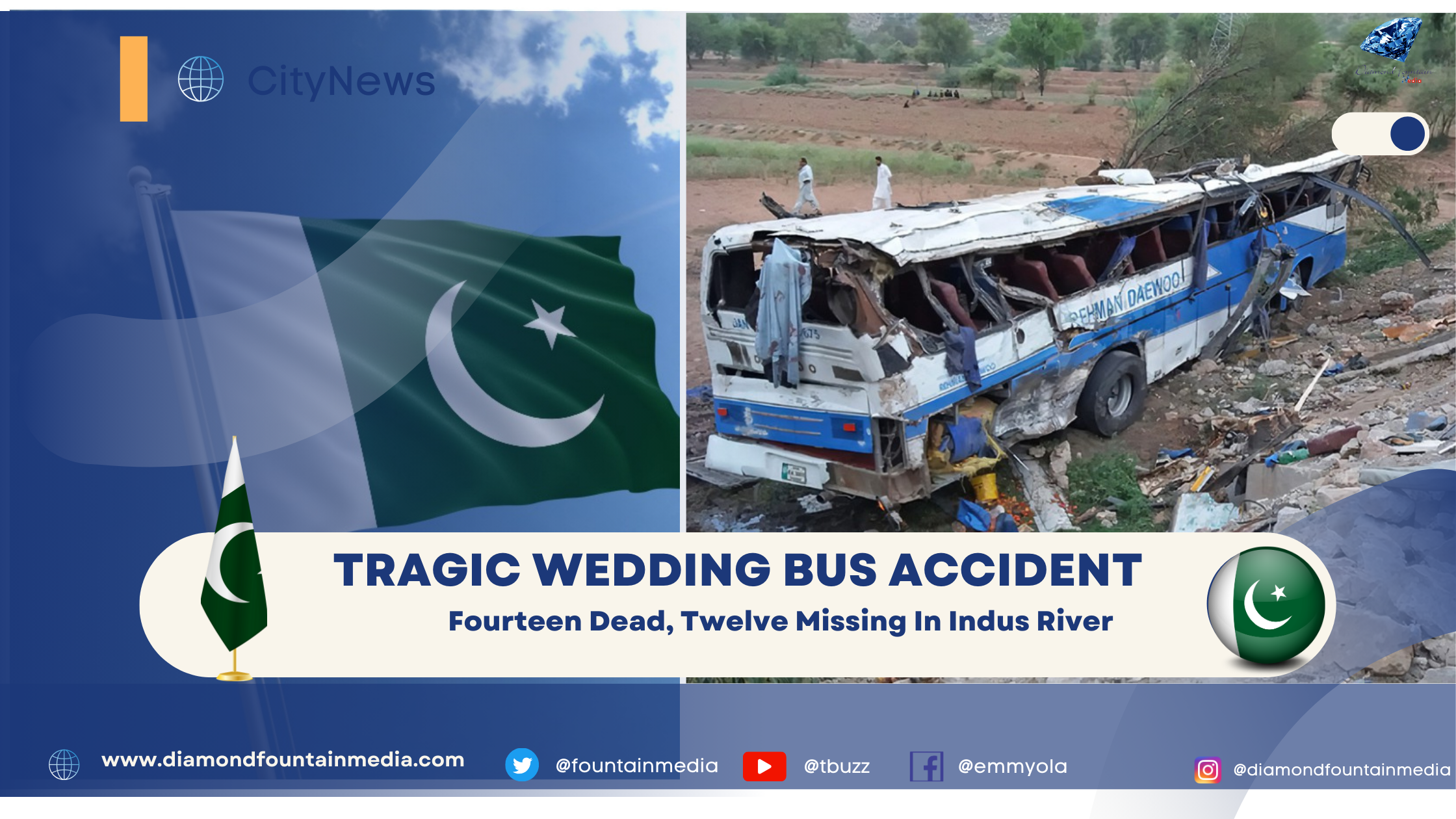 Tragic Wedding Bus Accident in Northern Pakistan Claims 14 Lives and Leaves 12 Missing In a devastating incident, at least 14 people