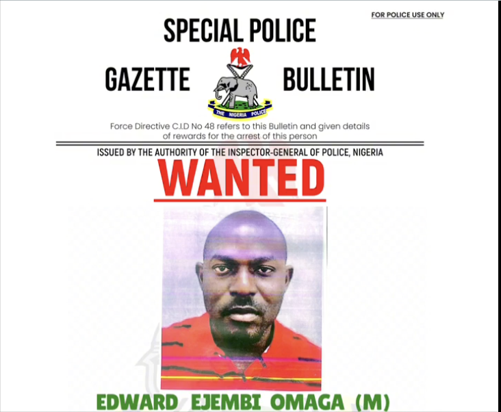 Police Declare Edward Ejembi Omaga Wanted for Defamation, Cyberbullying, and Economic Sabotage The Nigeria Police Force has declared