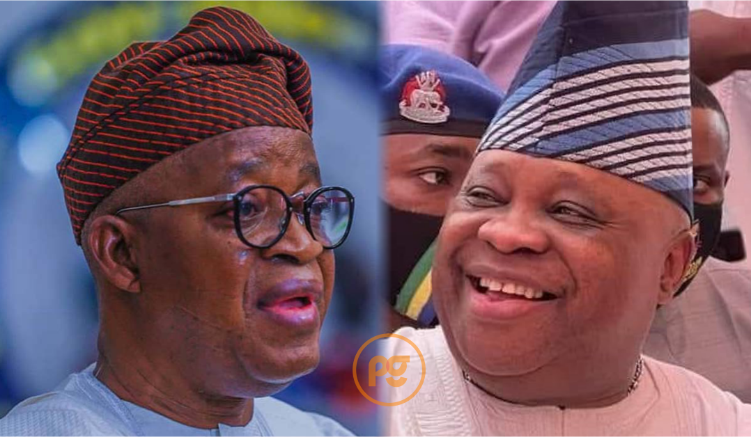 Osun Political Showdown: Oyetola Fires Back at Adeleke Over Alleged Destabilization Plot The political temperature in Osun State is rising