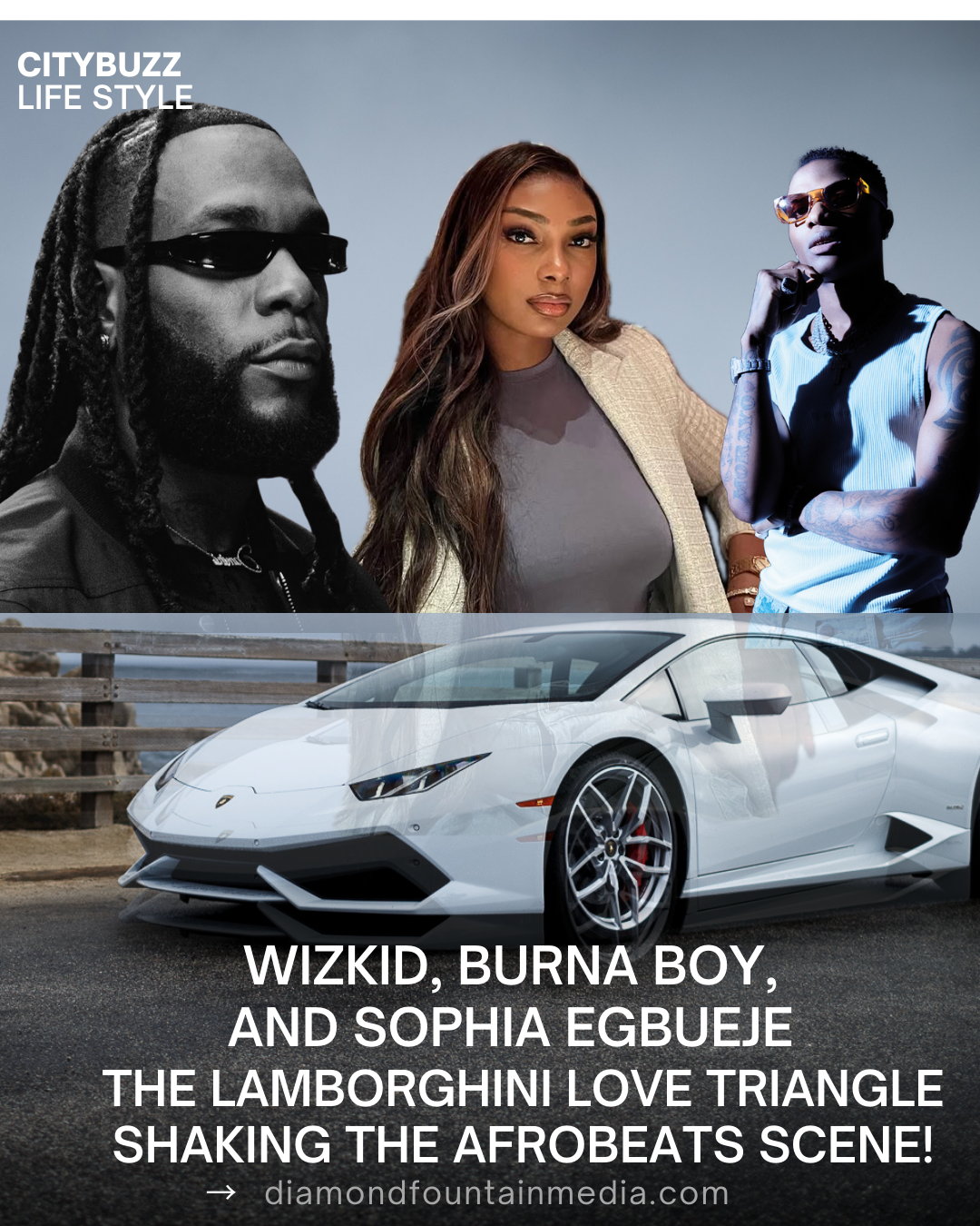 Wizkid, Burna Boy, and Sophia Egbueje: The Lamborghini Love Triangle Shaking the Afrobeats Scene! In the high-octane world of Afrobeats